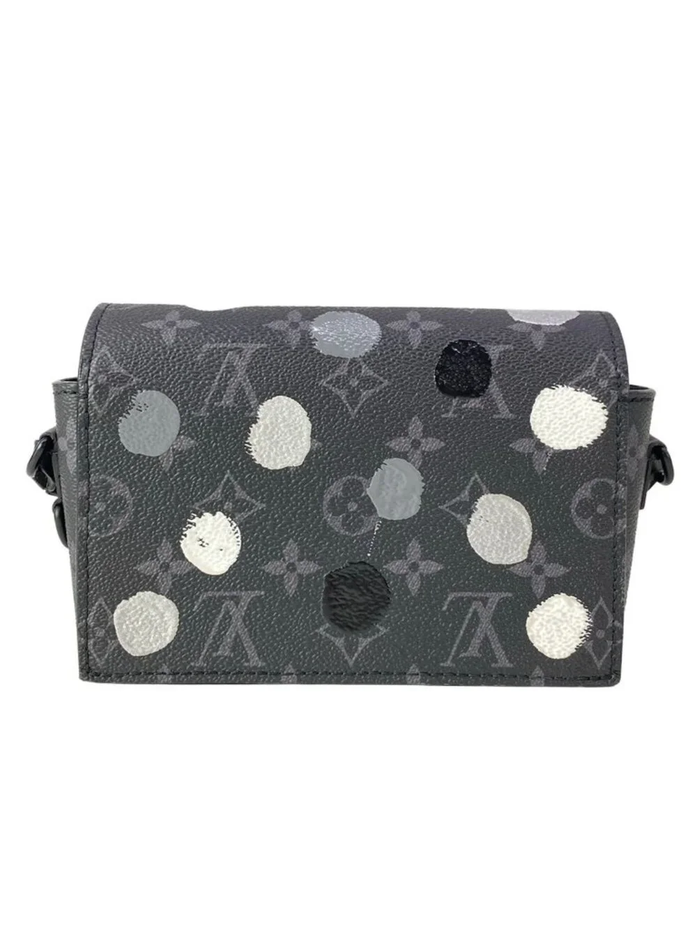Louis Vuitton Wallet Yayoi Kusama Steamer Wearable Monogram Eclipse Gray